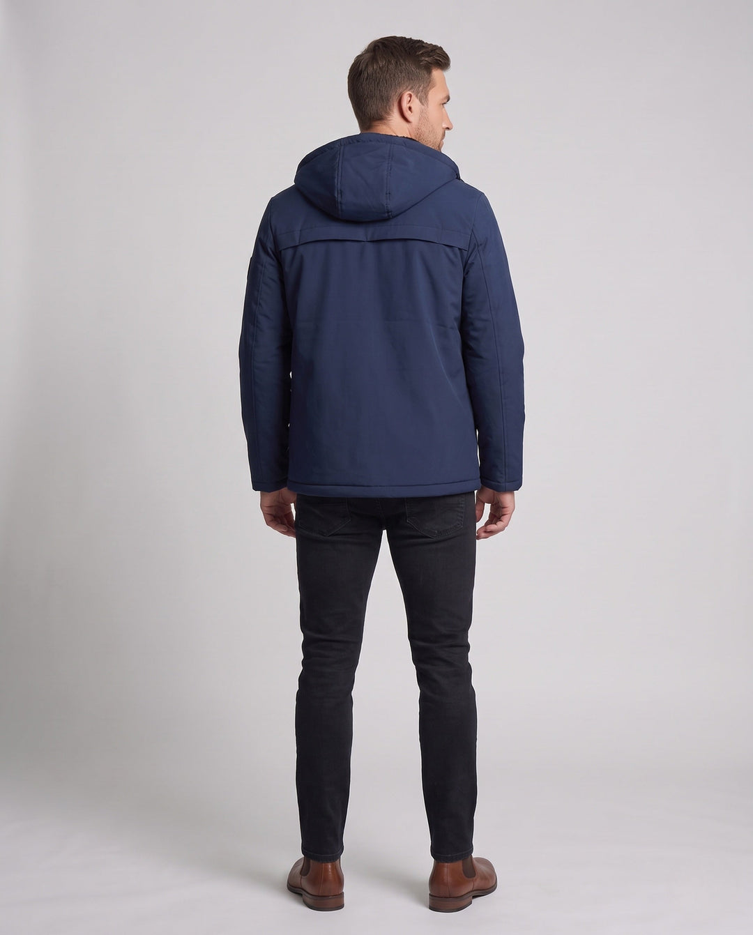 Men's multifunctional outdoor jacket with hood and fleece lining Hudson & Parker