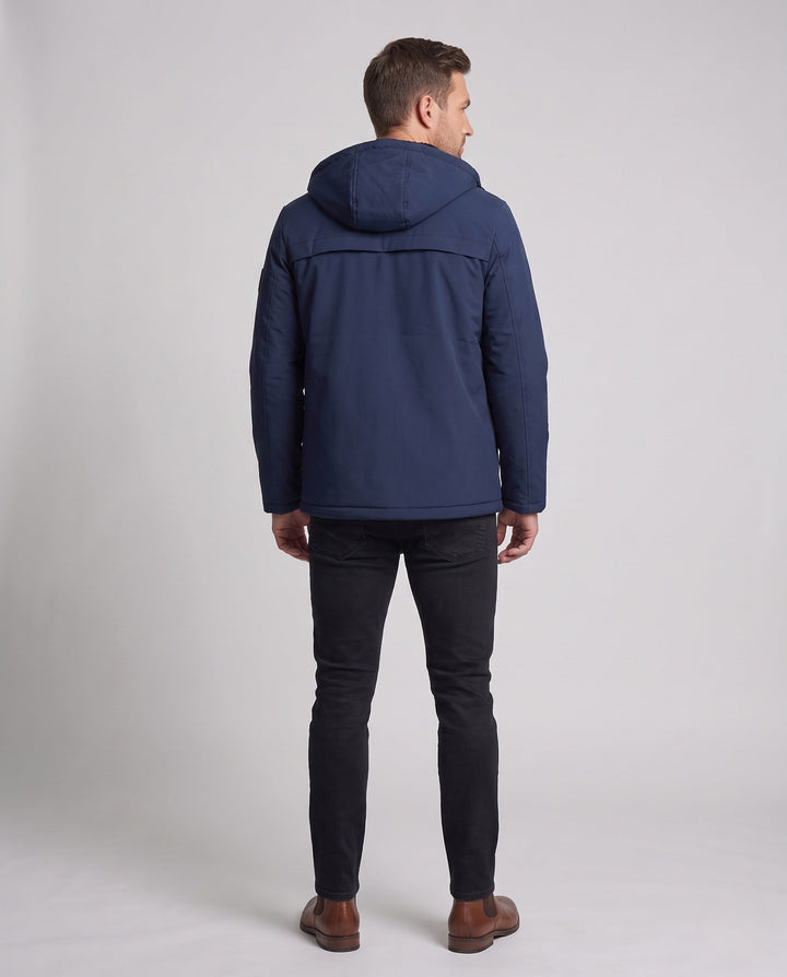 Men's multifunctional outdoor jacket with hood and fleece lining Hudson & Parker