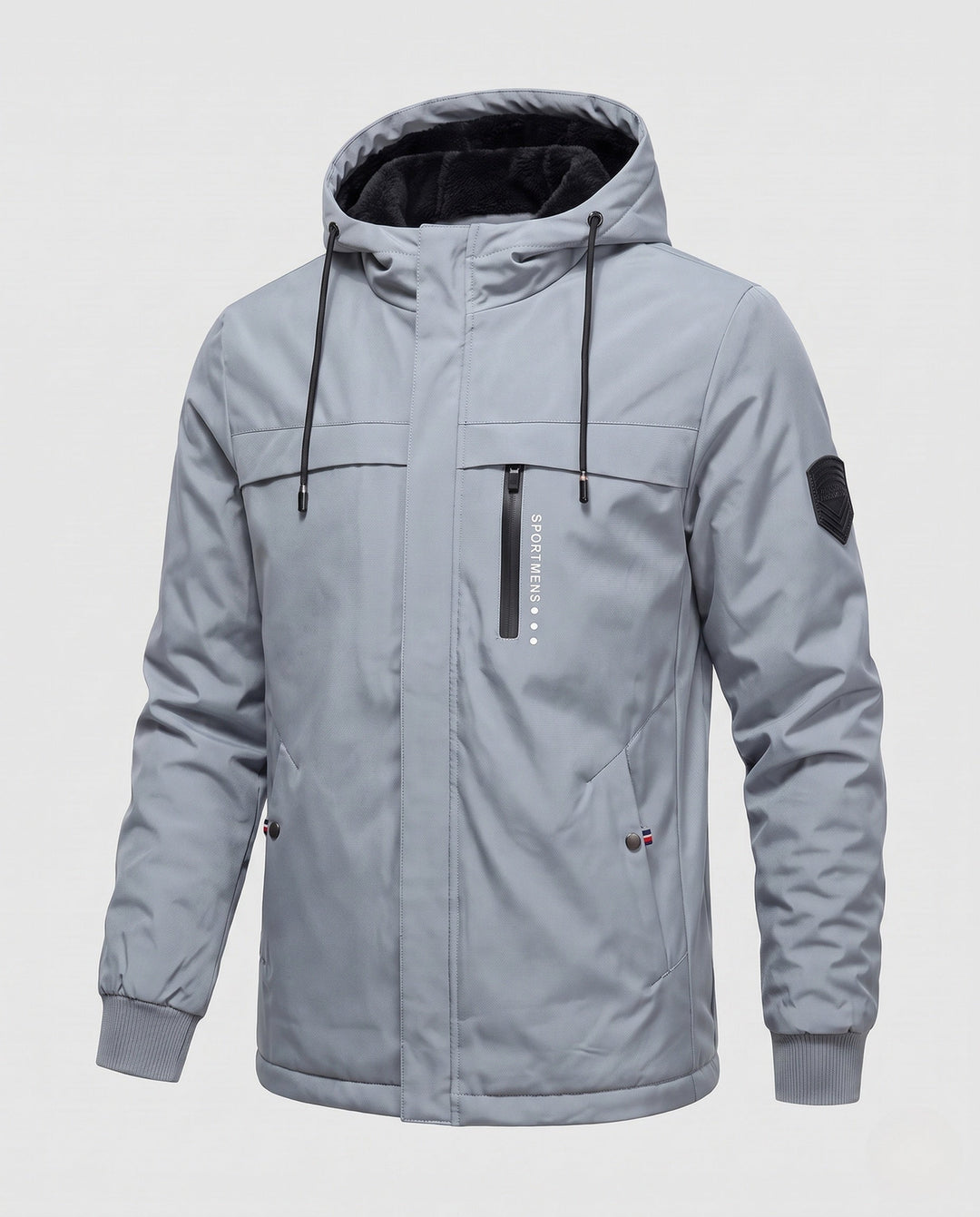 Men's multifunctional outdoor jacket with hood and fleece lining Hudson & Parker