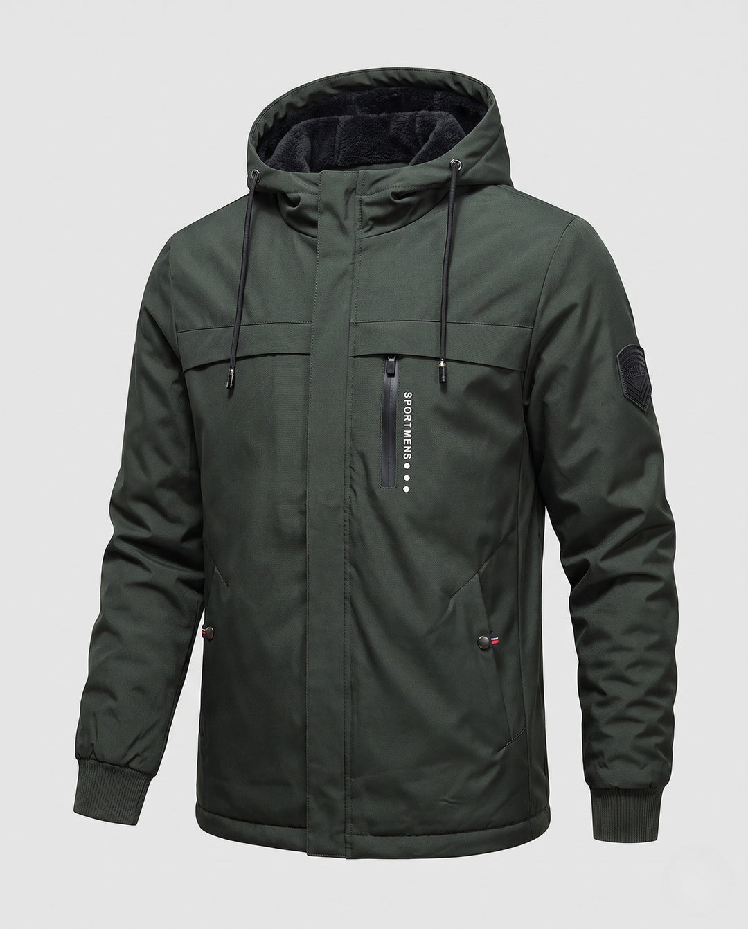 Men's multifunctional outdoor jacket with hood and fleece lining Hudson & Parker