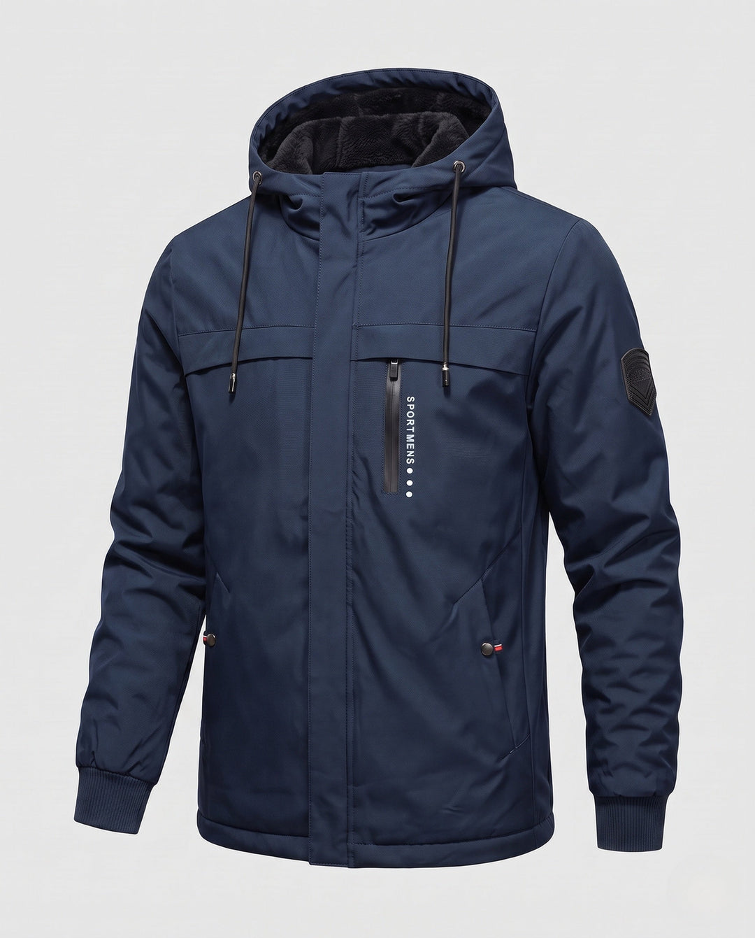Men's multifunctional outdoor jacket with hood and fleece lining Hudson & Parker
