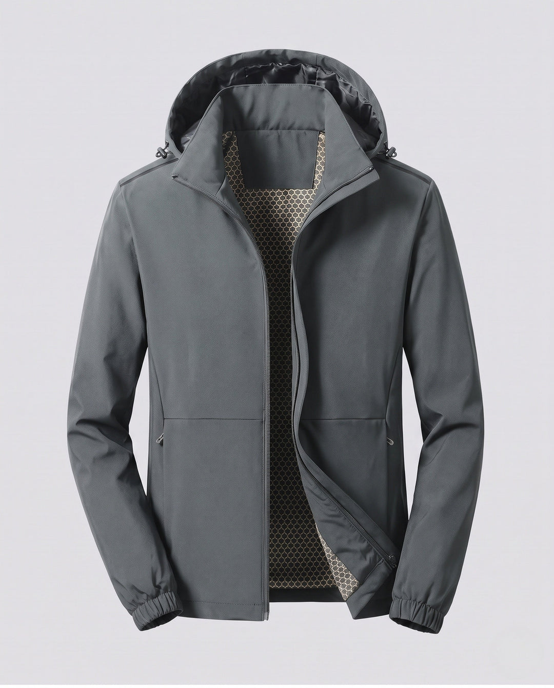 Men's Multifunctional Outdoor Jacket with Adjustable Hood Design Hudson & Parker