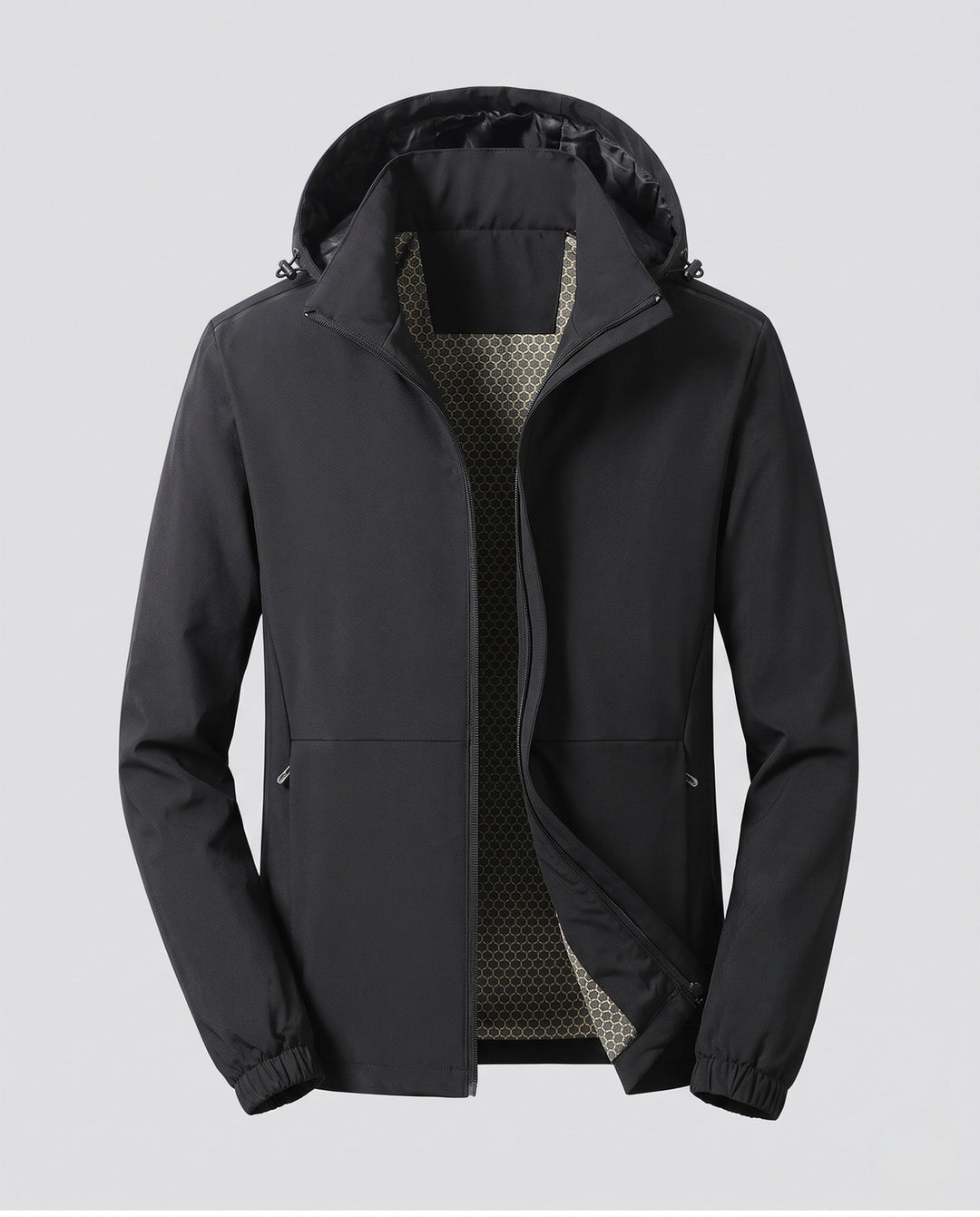 Men's Multifunctional Outdoor Jacket with Adjustable Hood Design Hudson & Parker