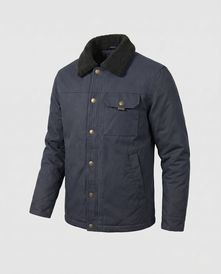 Men's Practical Utility Jacket with Fleece Collar Hudson & Parker