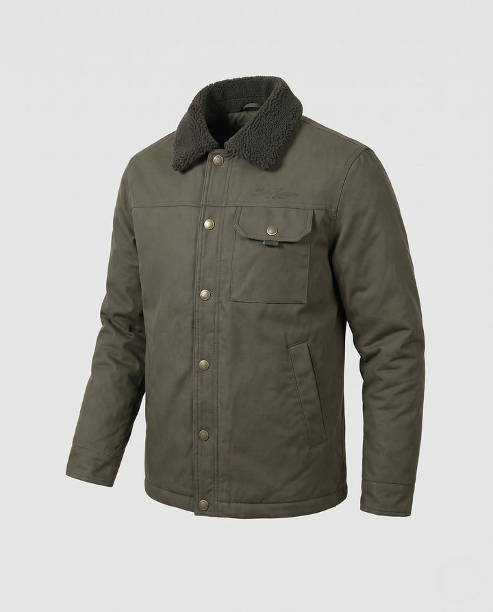 Men's Practical Utility Jacket with Fleece Collar Hudson & Parker