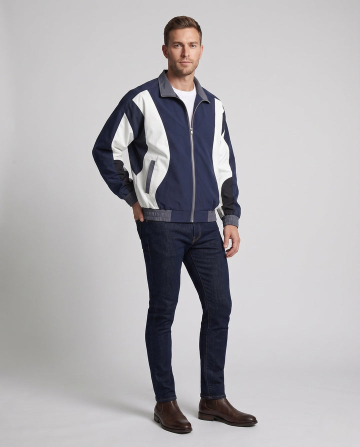 Men's sports jacket with high collar and elastic cuffs Hudson & Parker