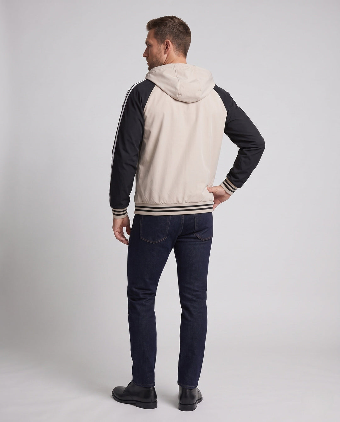 Men's sporty lightweight jacket with hood Hudson & Parker