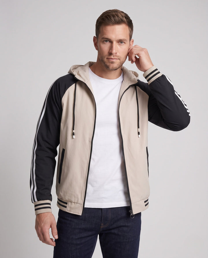 Men's sporty lightweight jacket with hood Hudson & Parker