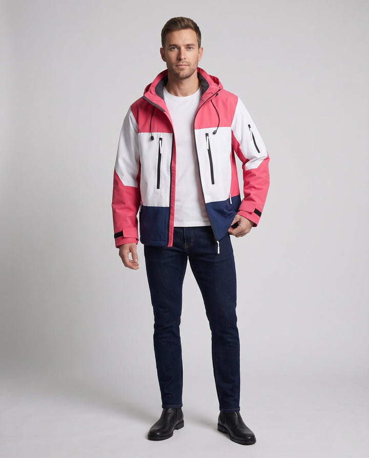 Men's sporty outdoor jacket with adjustable hood design Hudson & Parker