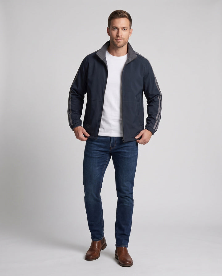 Men's sporty transitional jacket with practical pockets Hudson & Parker