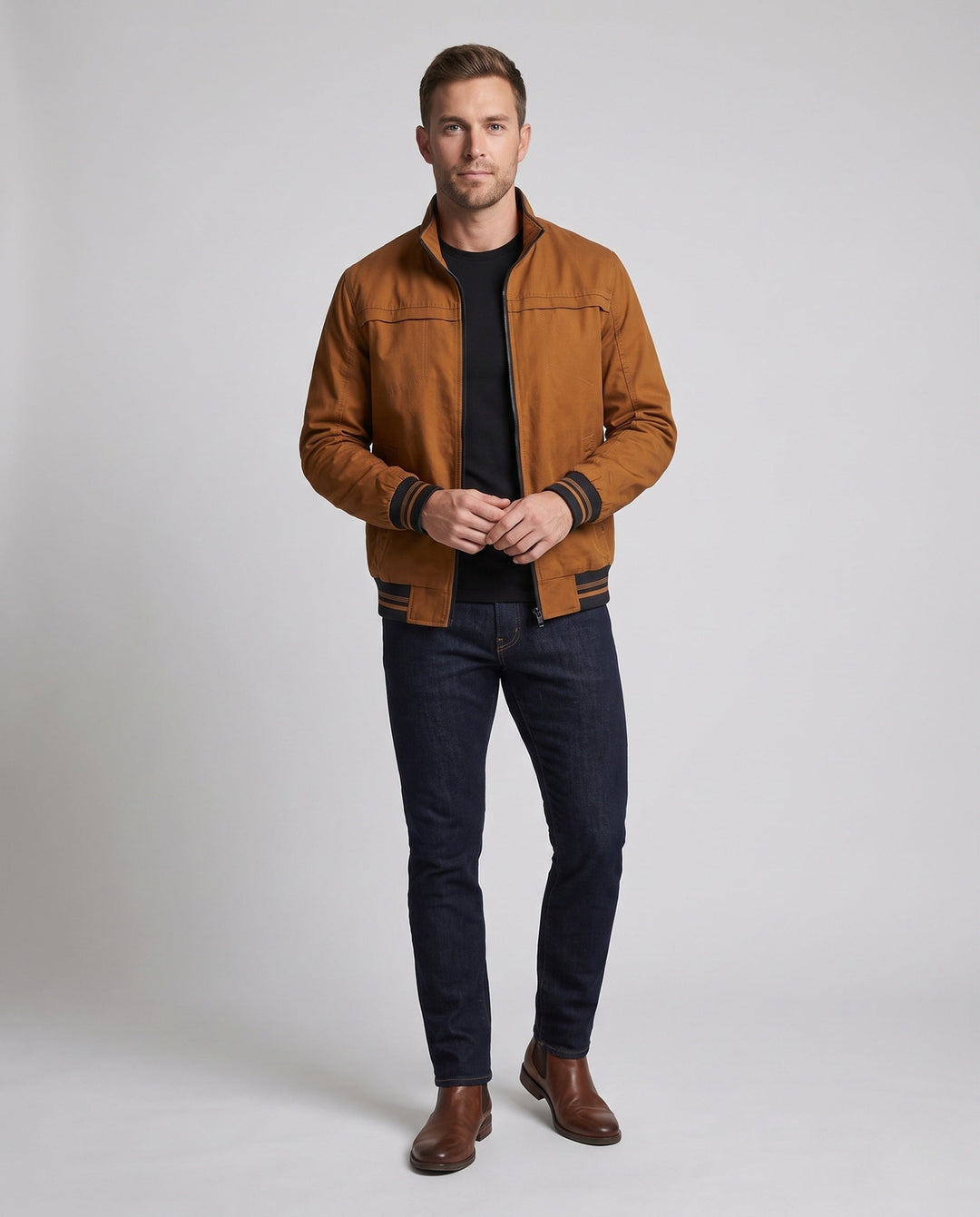 Men's Sporty Transition Jacket with Zipper Hudson & Parker