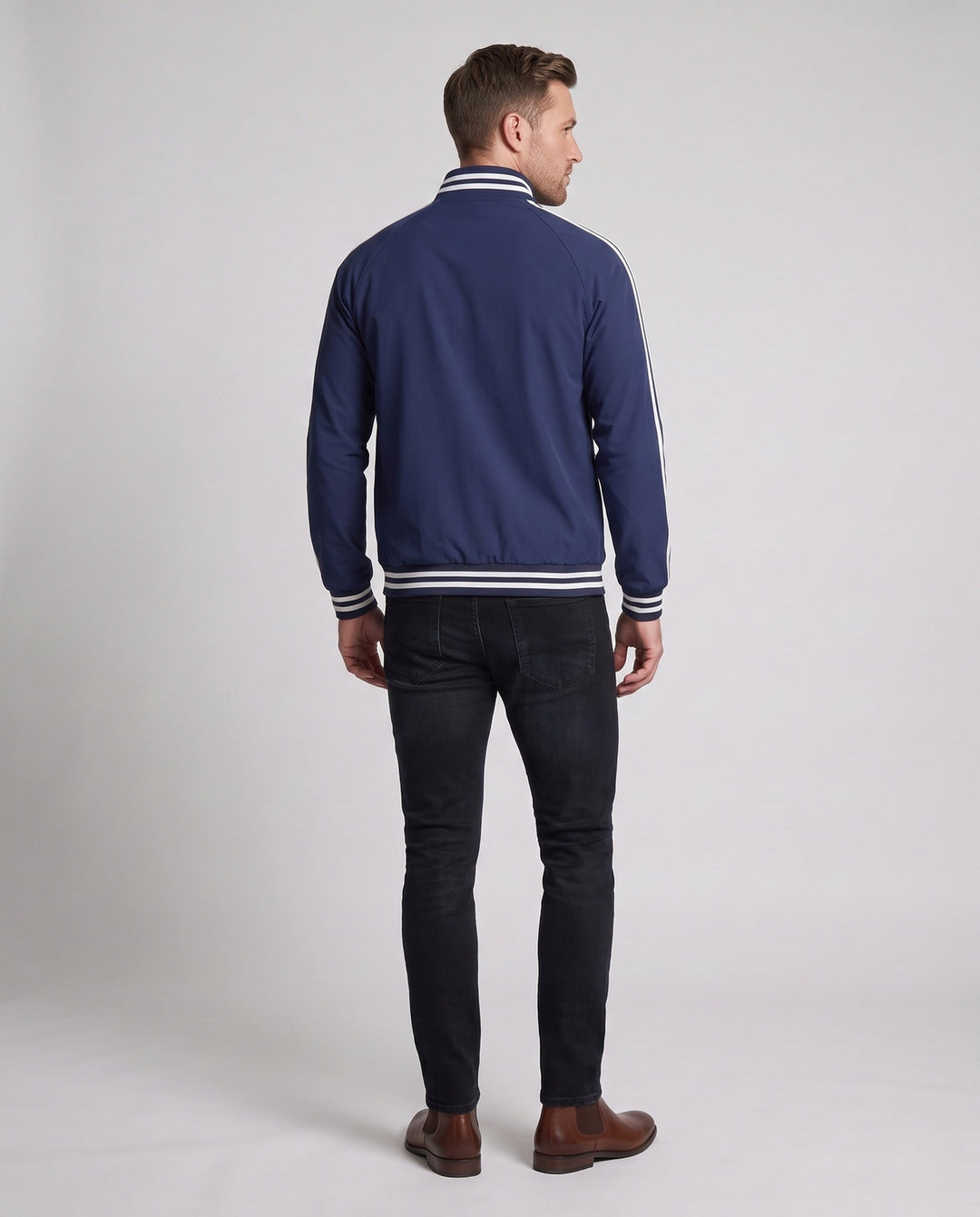 Men's Sporty Transition Jacket with Stripes Hudson & Parker