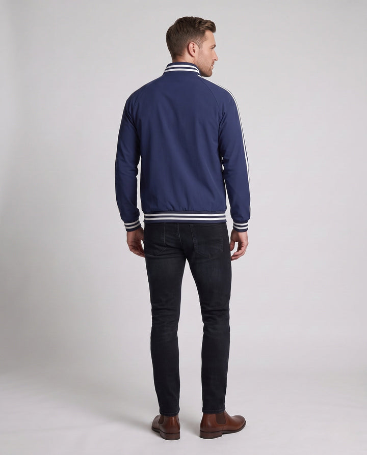 Men's Sporty Transition Jacket with Stripes Hudson & Parker