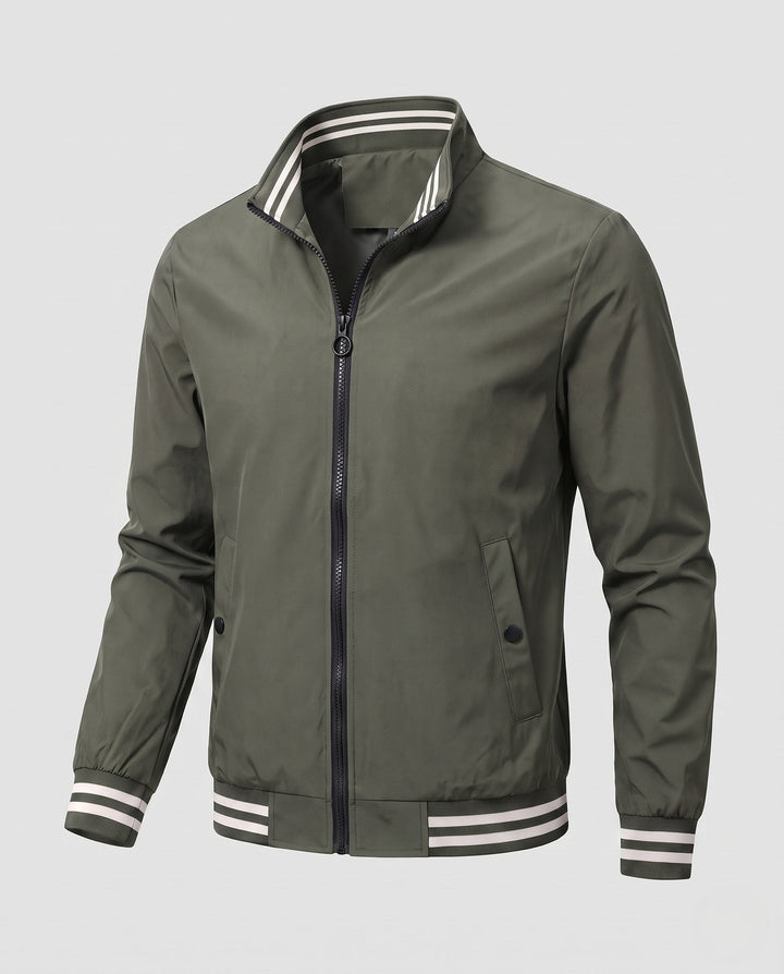 Men's sporty transitional jacket with stripe detail Hudson & Parker