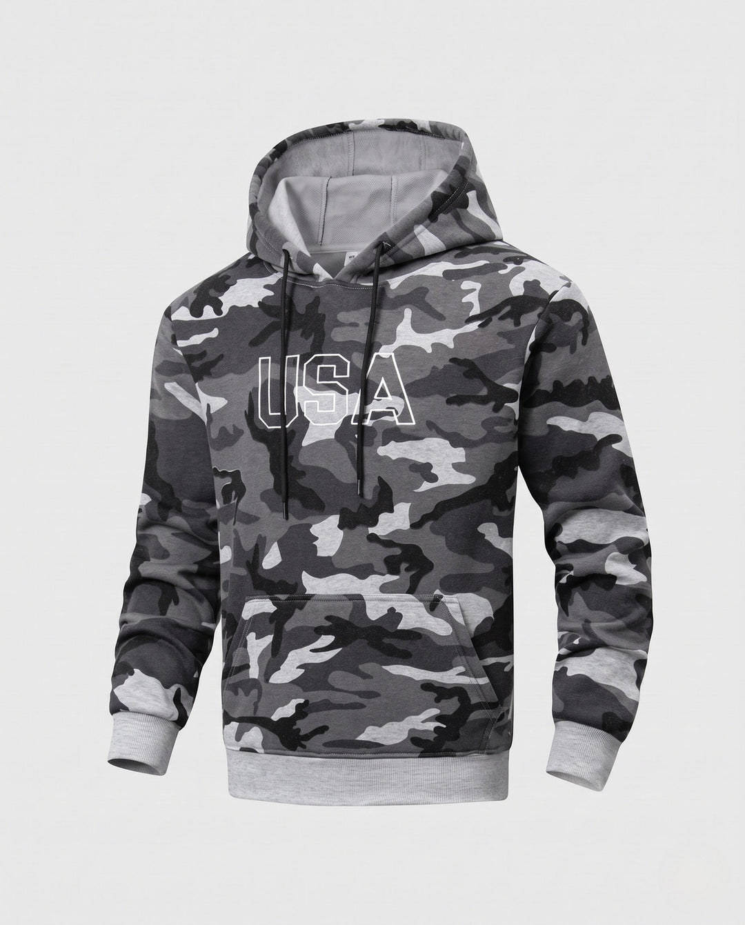 Men's sporty hoodie in camouflage design Hudson & Parker