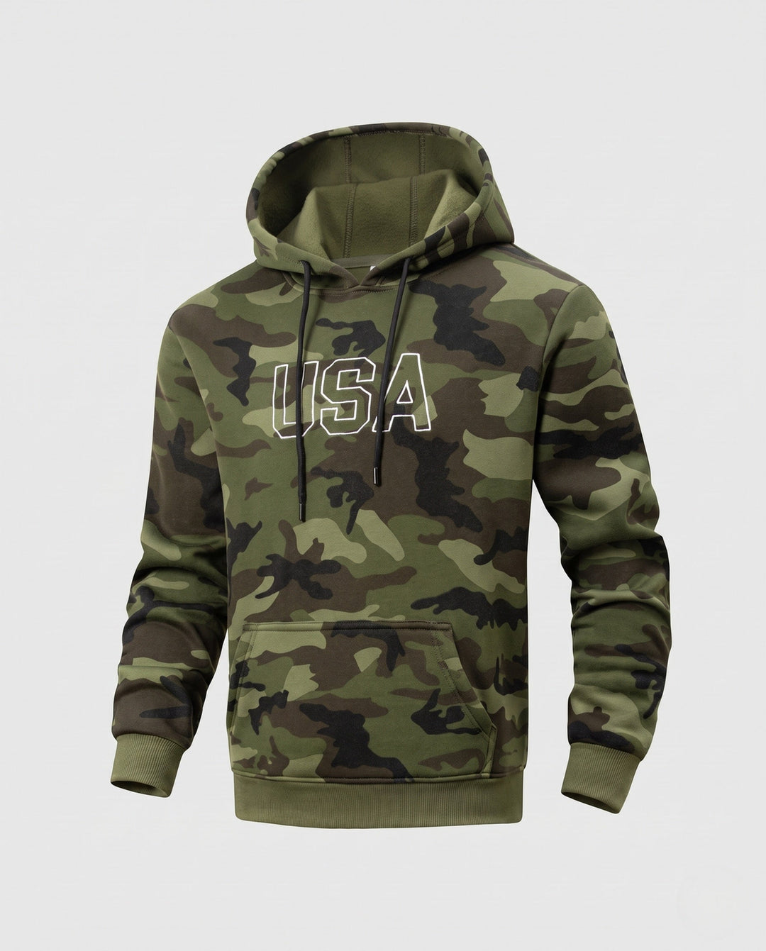 Men's sporty hoodie in camouflage design Hudson & Parker