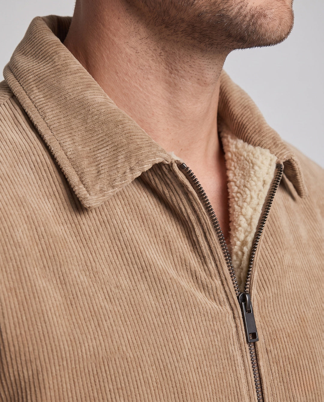 Men's quilted jacket with high collar and fleece lining Hudson & Parker