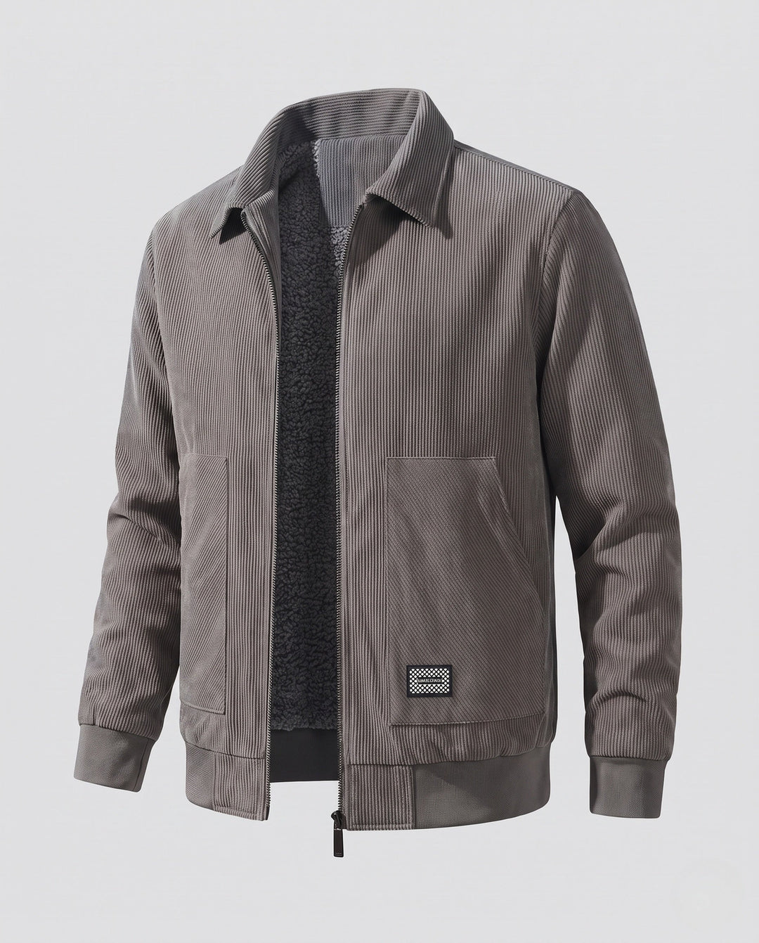 Men's quilted jacket with high collar and fleece lining Hudson & Parker