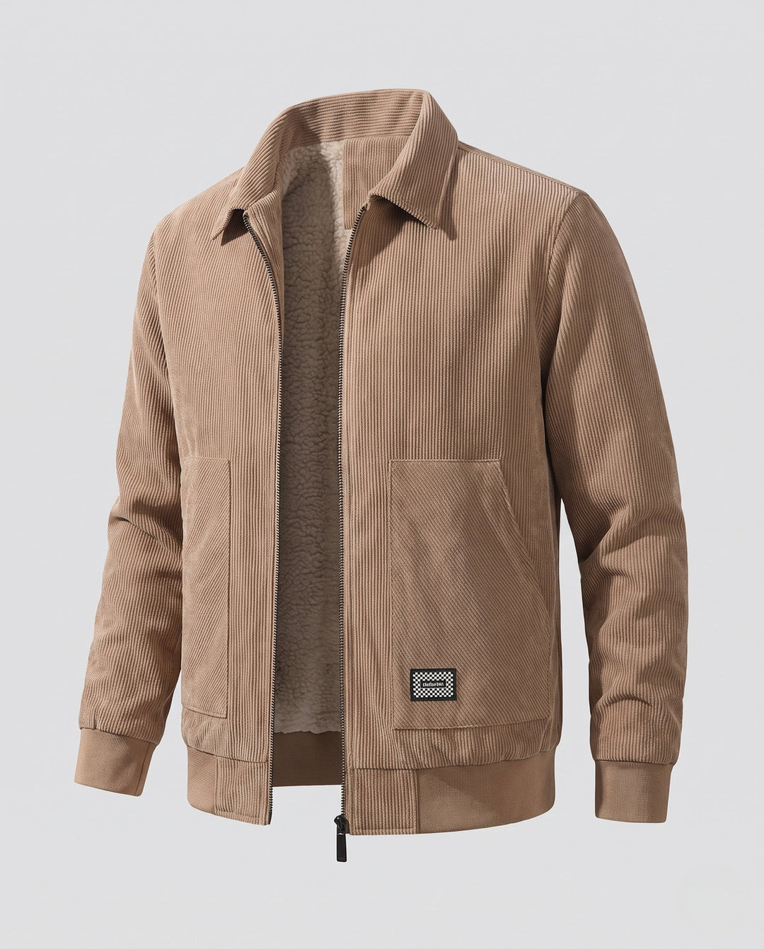 Men's quilted jacket with high collar and fleece lining Hudson & Parker