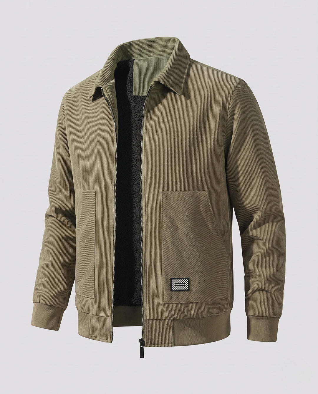 Men's quilted jacket with high collar and fleece lining Hudson & Parker