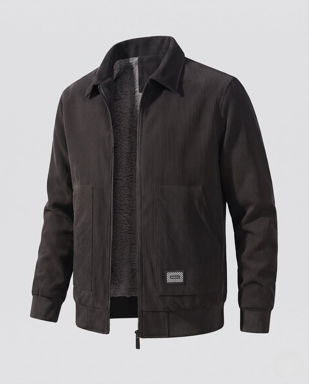 Men's quilted jacket with high collar and fleece lining Hudson & Parker