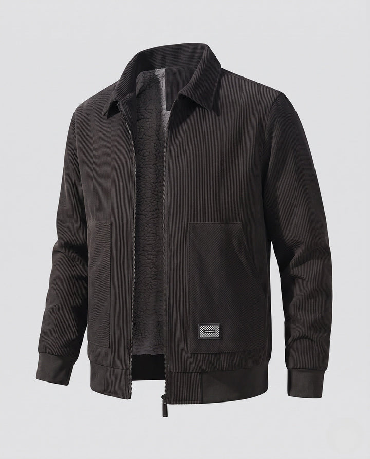 Men's quilted jacket with high collar and fleece lining Hudson & Parker
