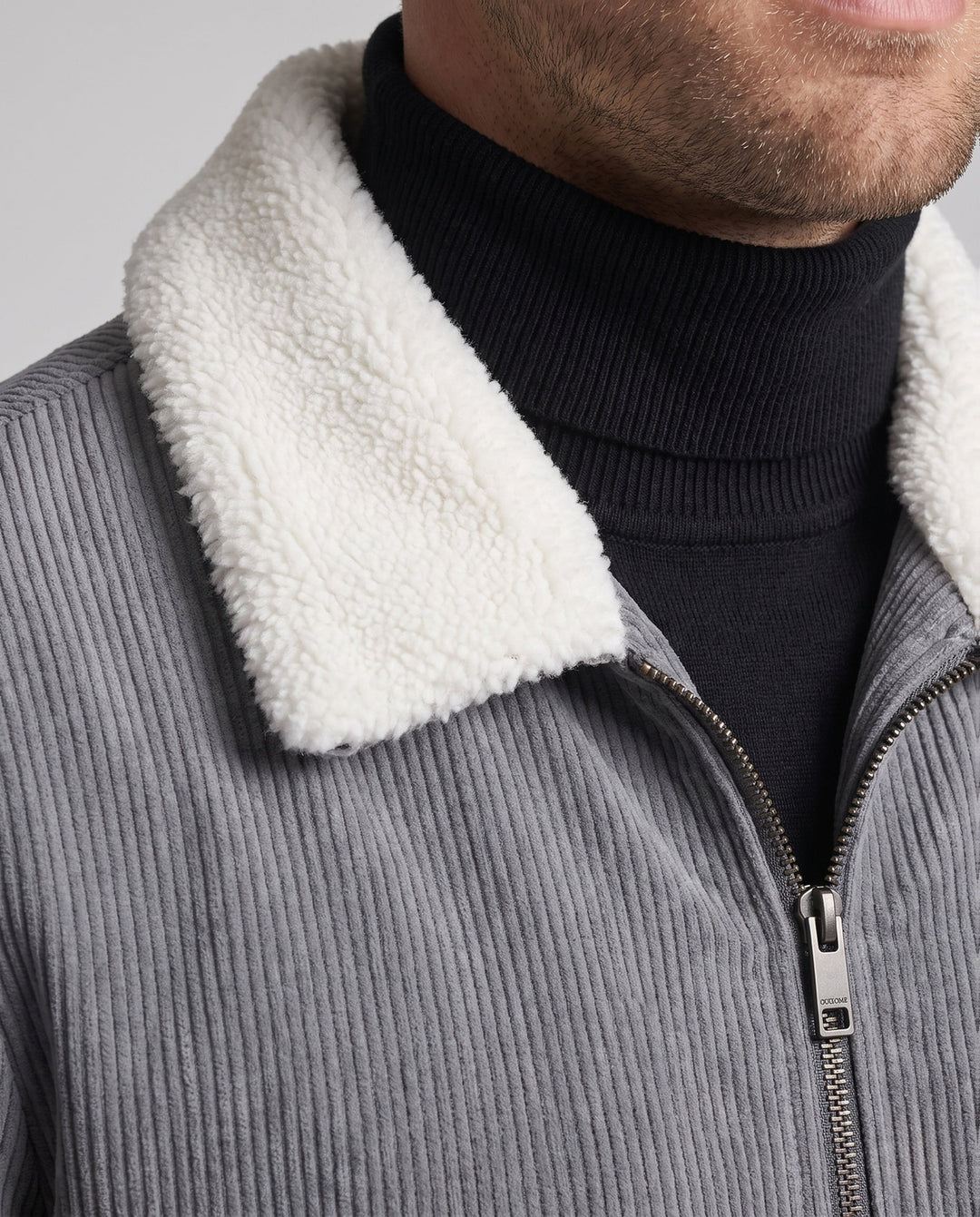 Men's Stylish Cord Jacket with Teddy Collar Hudson & Parker