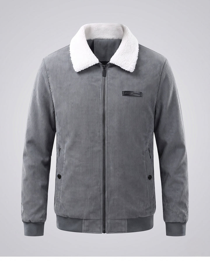 Men's Stylish Cord Jacket with Teddy Collar Hudson & Parker