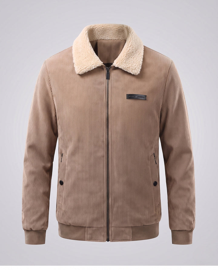 Men's Stylish Cord Jacket with Teddy Collar Hudson & Parker
