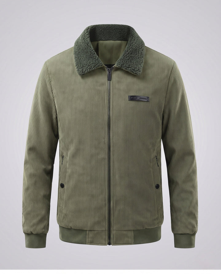 Men's Stylish Cord Jacket with Teddy Collar Hudson & Parker