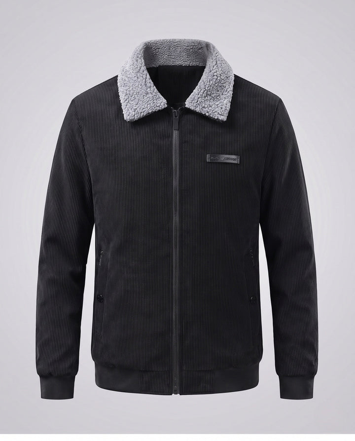 Men's Stylish Cord Jacket with Teddy Collar Hudson & Parker