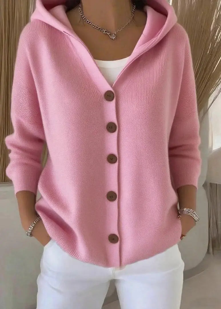 Abigail | Women Hooded Button Front Cardigan