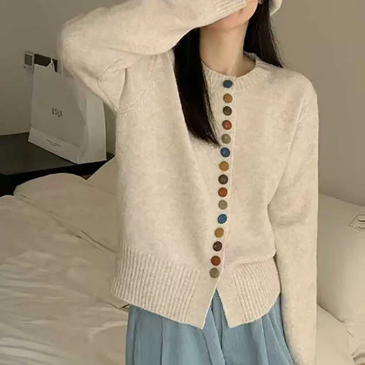 AUDREY – MULTICOLOR BUTTON KNIT CARDIGAN