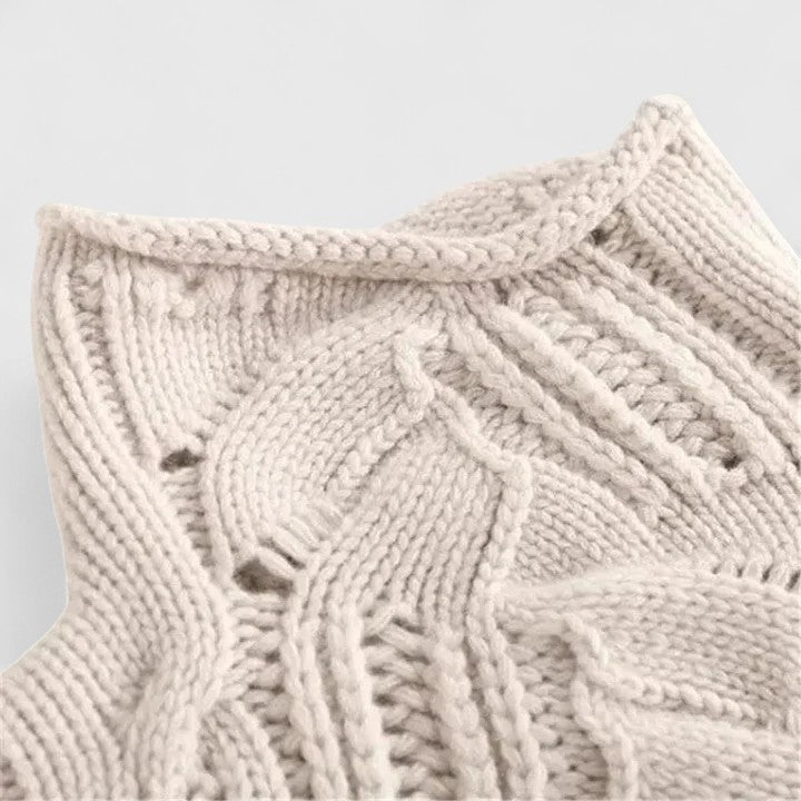 CINDY – DELICATE CABLE KNIT TURTLENECK