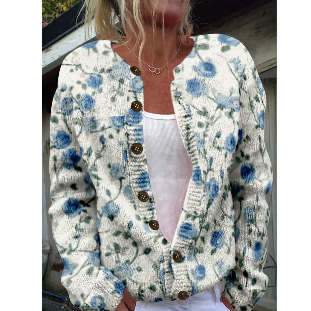Svenja | Chic cardigan with print