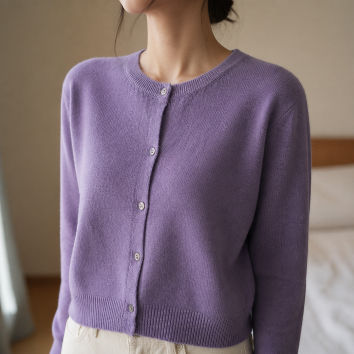 Hudson & Parker - Cropped Brushed-Knit Button-Front Cardigan