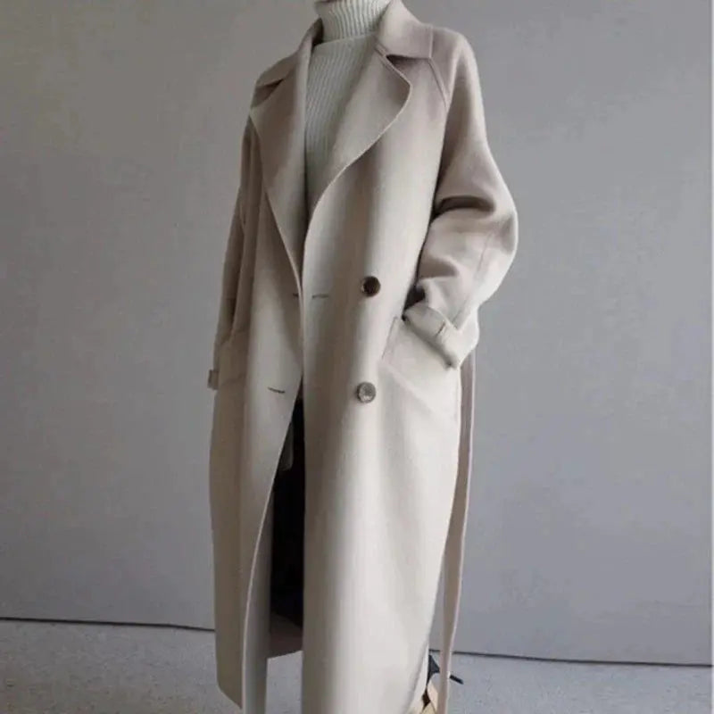 Sarah | Elegant -Blend Long Coat