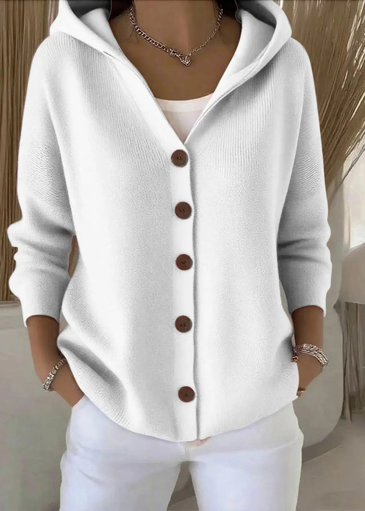 Abigail | Women Hooded Button Front Cardigan