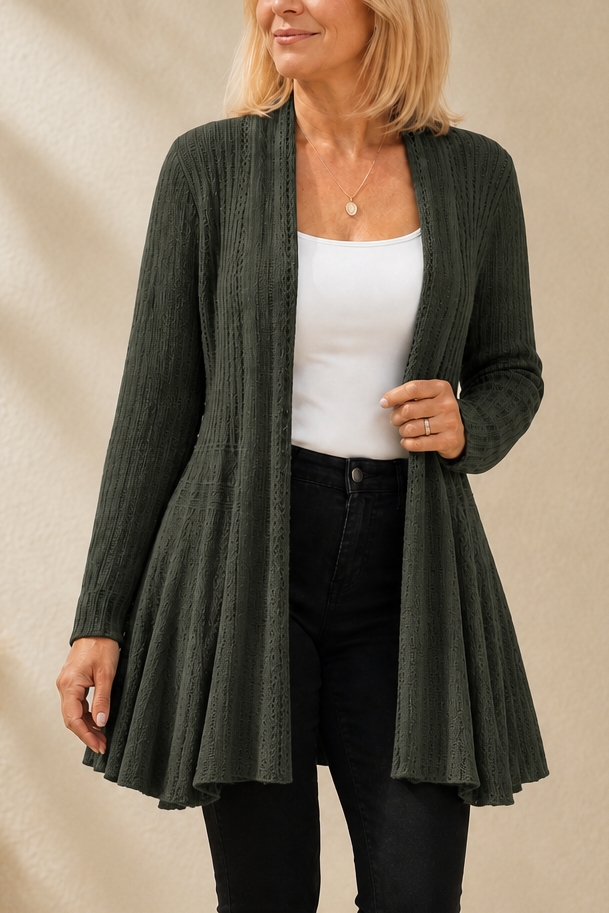 Hudson & Parker - Open-Front Waterfall Knit Cardigan