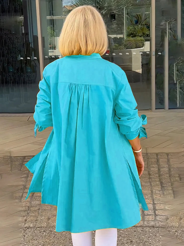 Elliora - Gathered Back Shirt Jacket