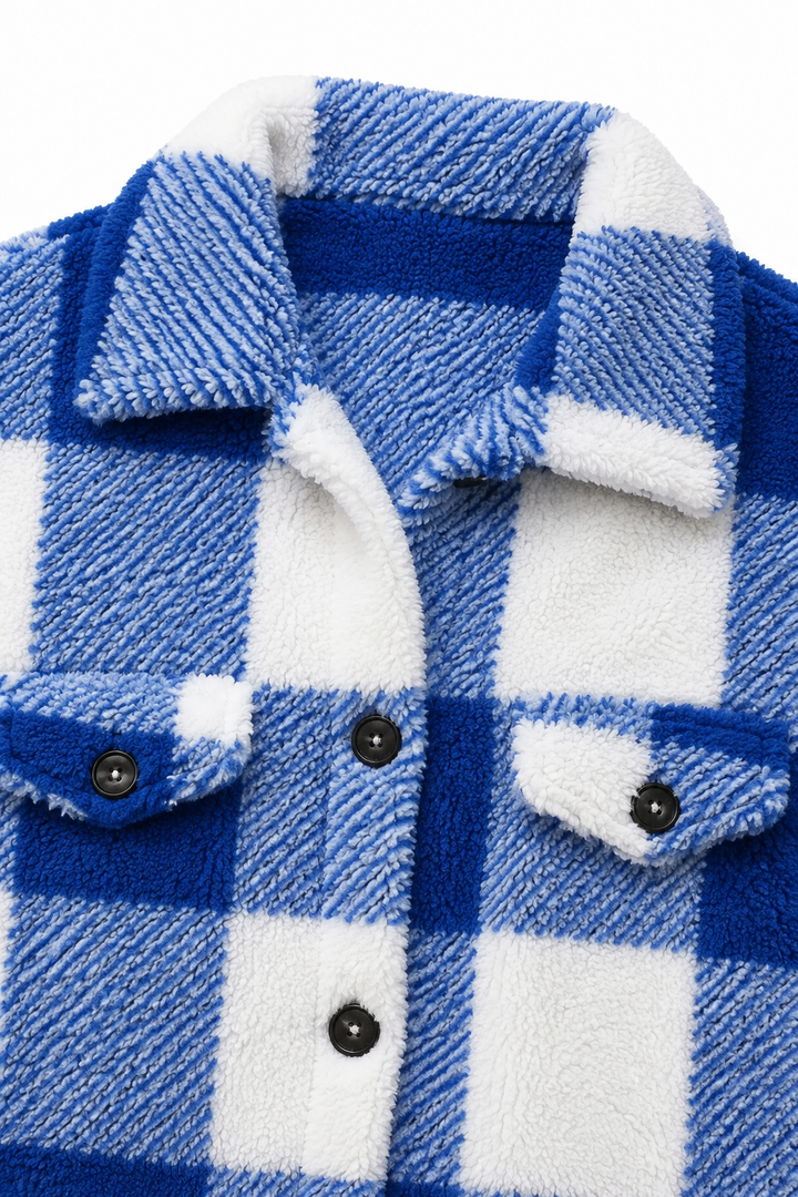 Hudson & Parker - Checked Button-Front Overshirt Jacket