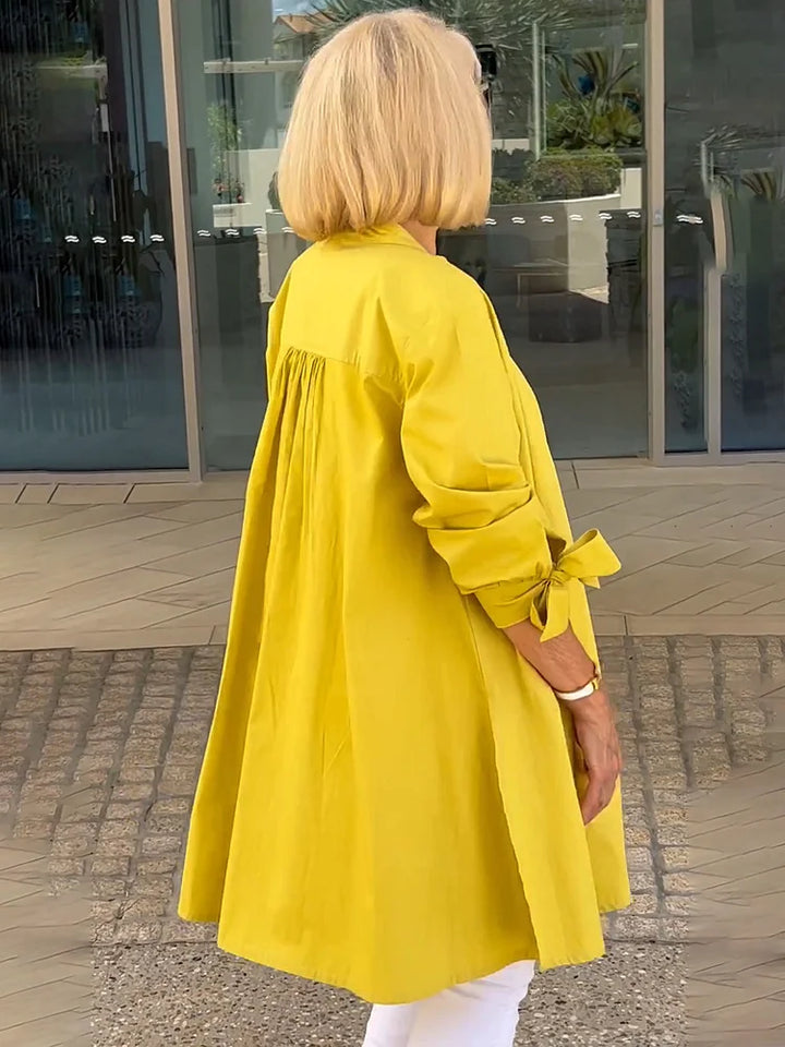 Elliora - Gathered Back Shirt Jacket