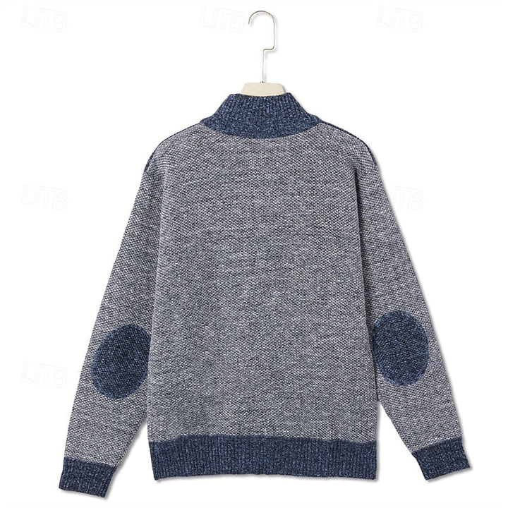Declan | Textured Zip-Up Cardigan