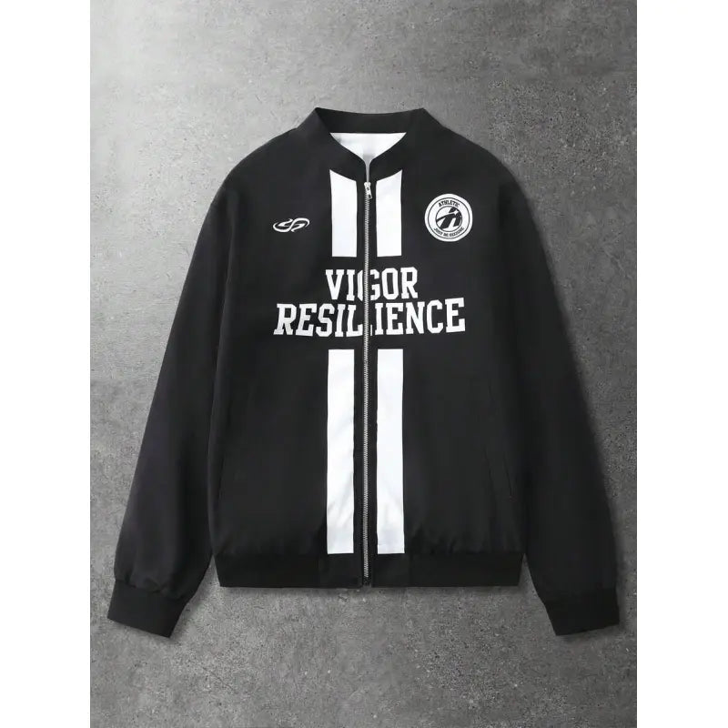 Emilio | Men's Racing Jacket with Zipper and Graphics