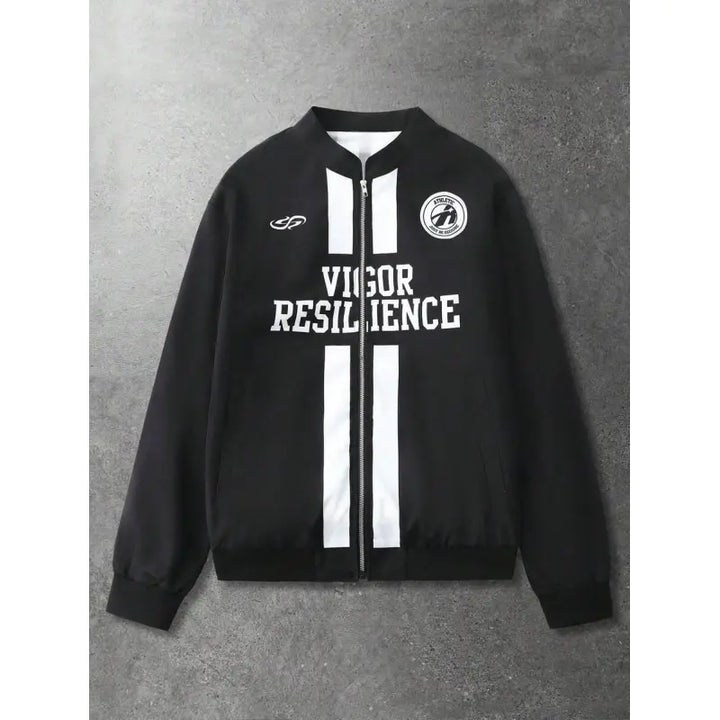 Emilio | Men's Racing Jacket with Zipper and Graphics