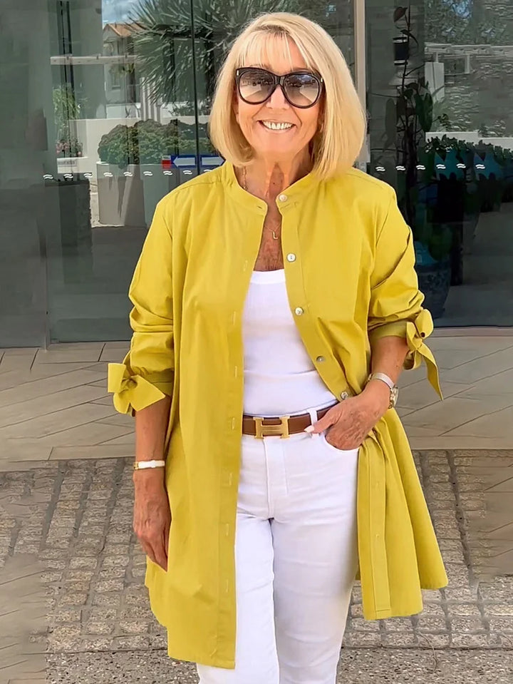 Elliora - Gathered Back Shirt Jacket