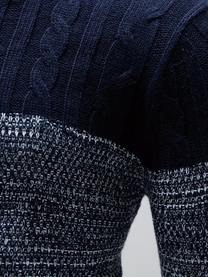 Graham | Color-Block Crew Neck Sweater