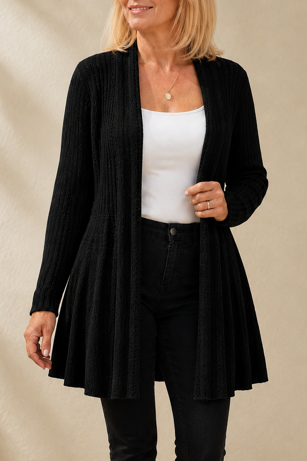 Hudson & Parker - Open-Front Waterfall Knit Cardigan