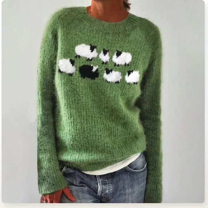 Fiona | Women’s Patterned Crewneck Sweater