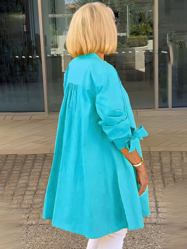 Elliora - Gathered Back Shirt Jacket